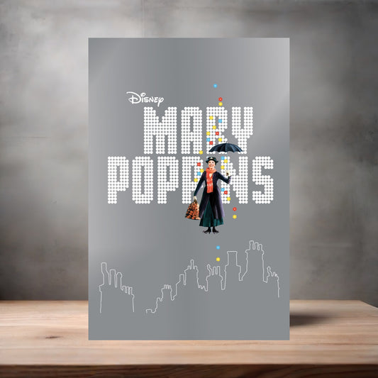 Disney's Mary Poppins movie poster on aluminum print. Multiple sizes available.
