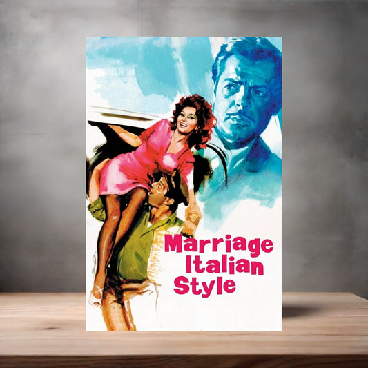 Marriage Italian Style movie poster on aluminum print. Multiple sizes available.