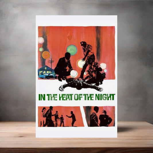 In the Heat of the Night movie poster on aluminum print. Multiple sizes available.
