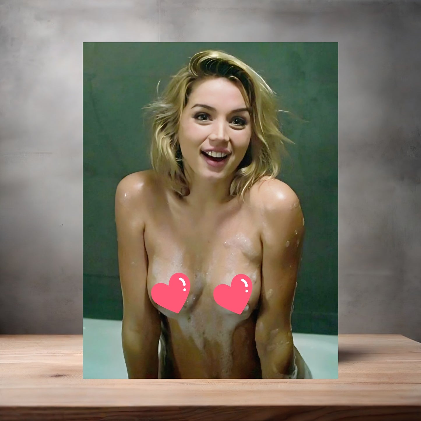 Sexy Ana de Armas mature poster on aluminum print. Multiple sizes available