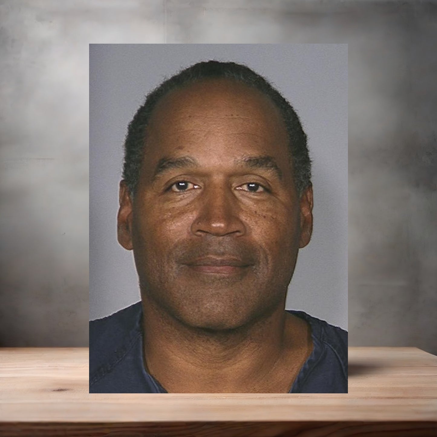 OJ Simpson mugshot poster on aluminum print. Multiple sizes available