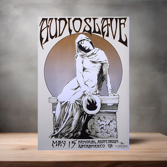 Audioslave Sacramento, CA concert poster on aluminum print. Multiple sizes available