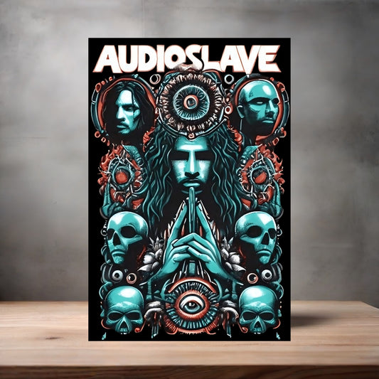 Audioslave poster on aluminum print. Multiple sizes available