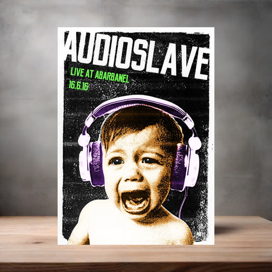 Audioslave Abarbanel concert poster on aluminum print. Multiple sizes available