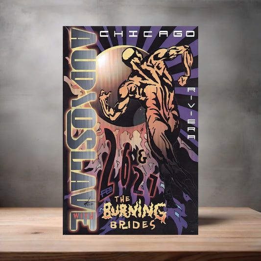 Audioslave Chicago, IL concert poster on aluminum print. Multiple sizes available
