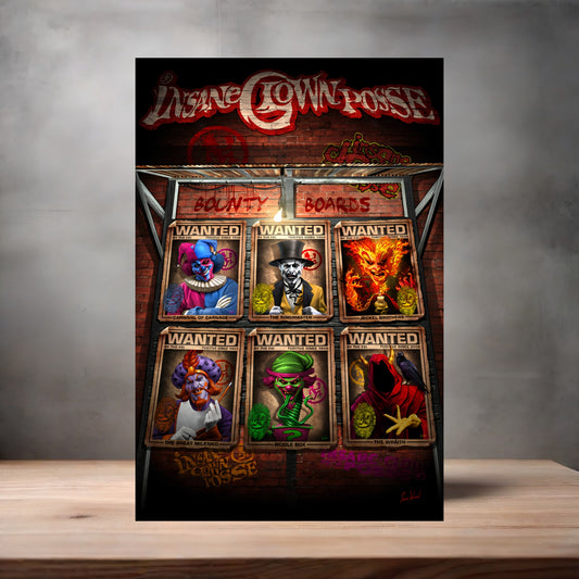 Insane Clown Posse poster on aluminum print. Multiple sizes available, v8