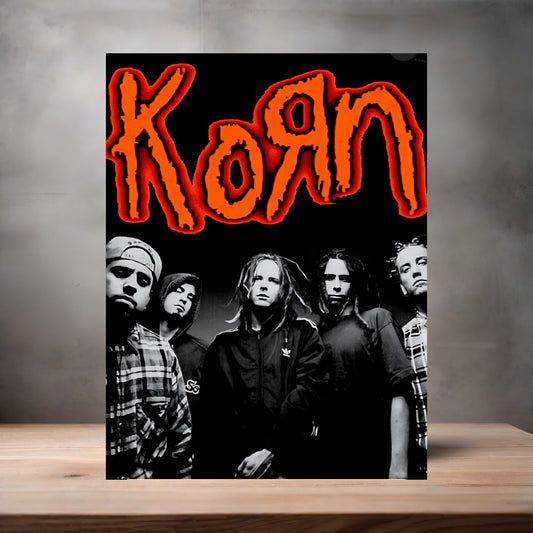 Korn poster on aluminum print. Multiple sizes available, v3
