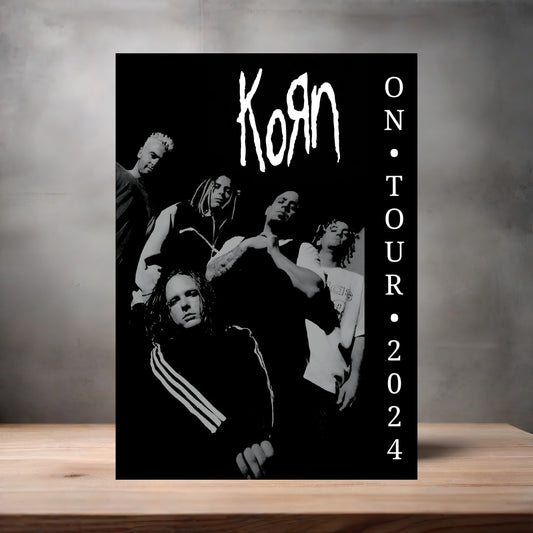 Korn poster on aluminum print. Multiple sizes available, v2