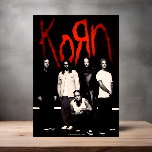 Korn poster on aluminum print. Multiple sizes available