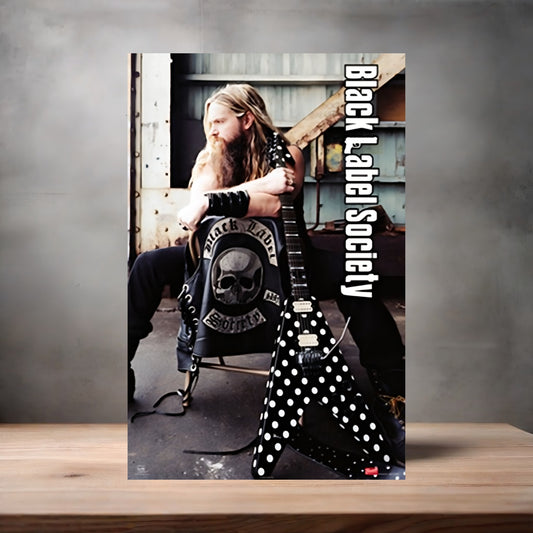 Black Label Society rock poster on aluminum print. Multiple sizes available. V2