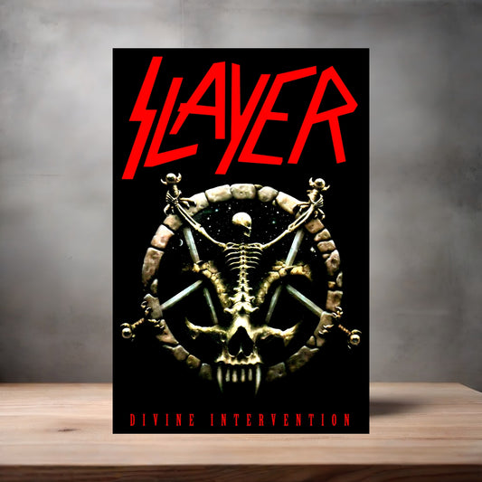 Slayer rock poster on aluminum print. Multiple sizes available. V4