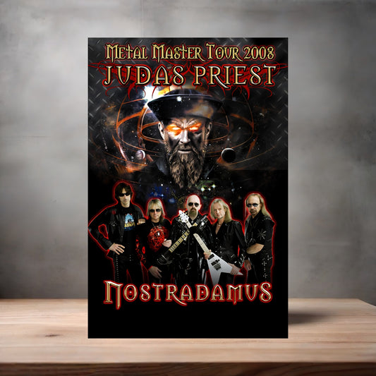 Judas Priest rock poster on aluminum print. Multiple sizes available. V3
