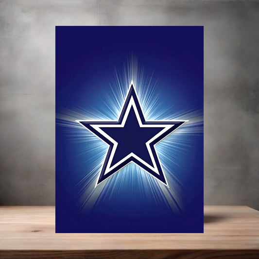 Dallas Cowboys NFL poster on aluminum print. Multiple sizes available. V9