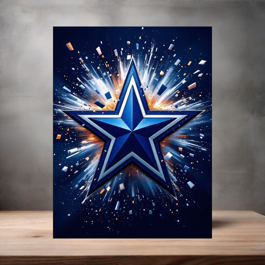 Dallas Cowboys NFL poster on aluminum print. Multiple sizes available. V8
