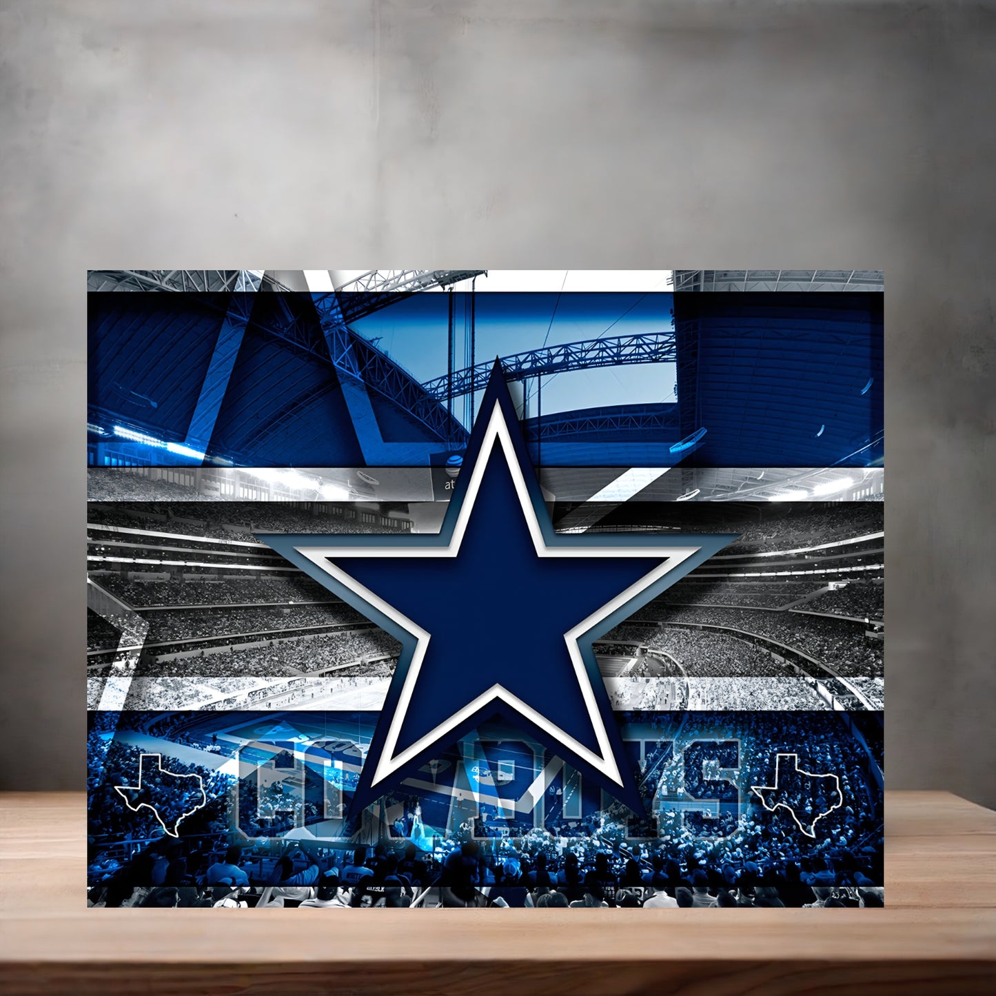 Dallas Cowboys NFL poster on aluminum print. Multiple sizes available. V5