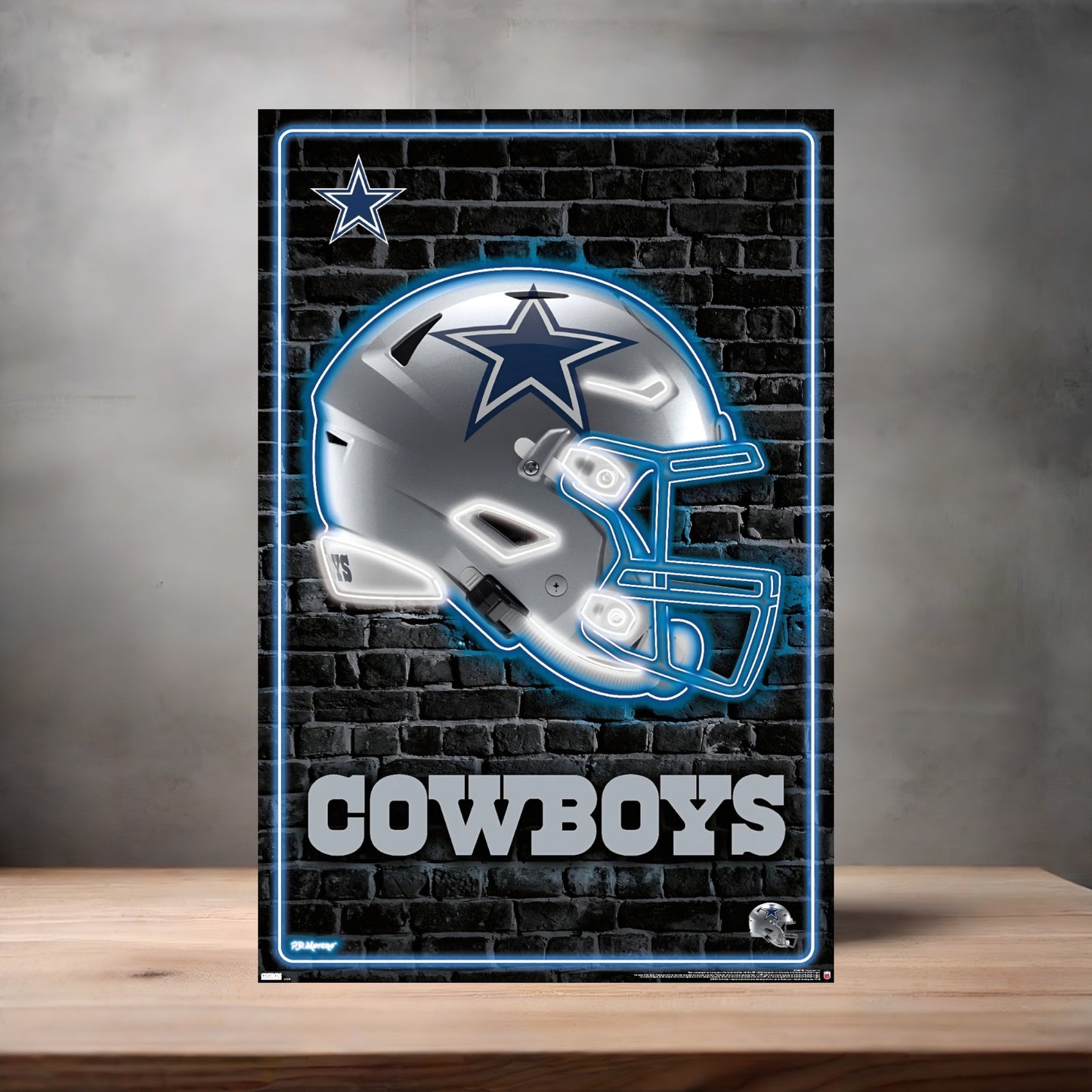 Dallas Cowboys NFL poster on aluminum print. Multiple sizes available. V3