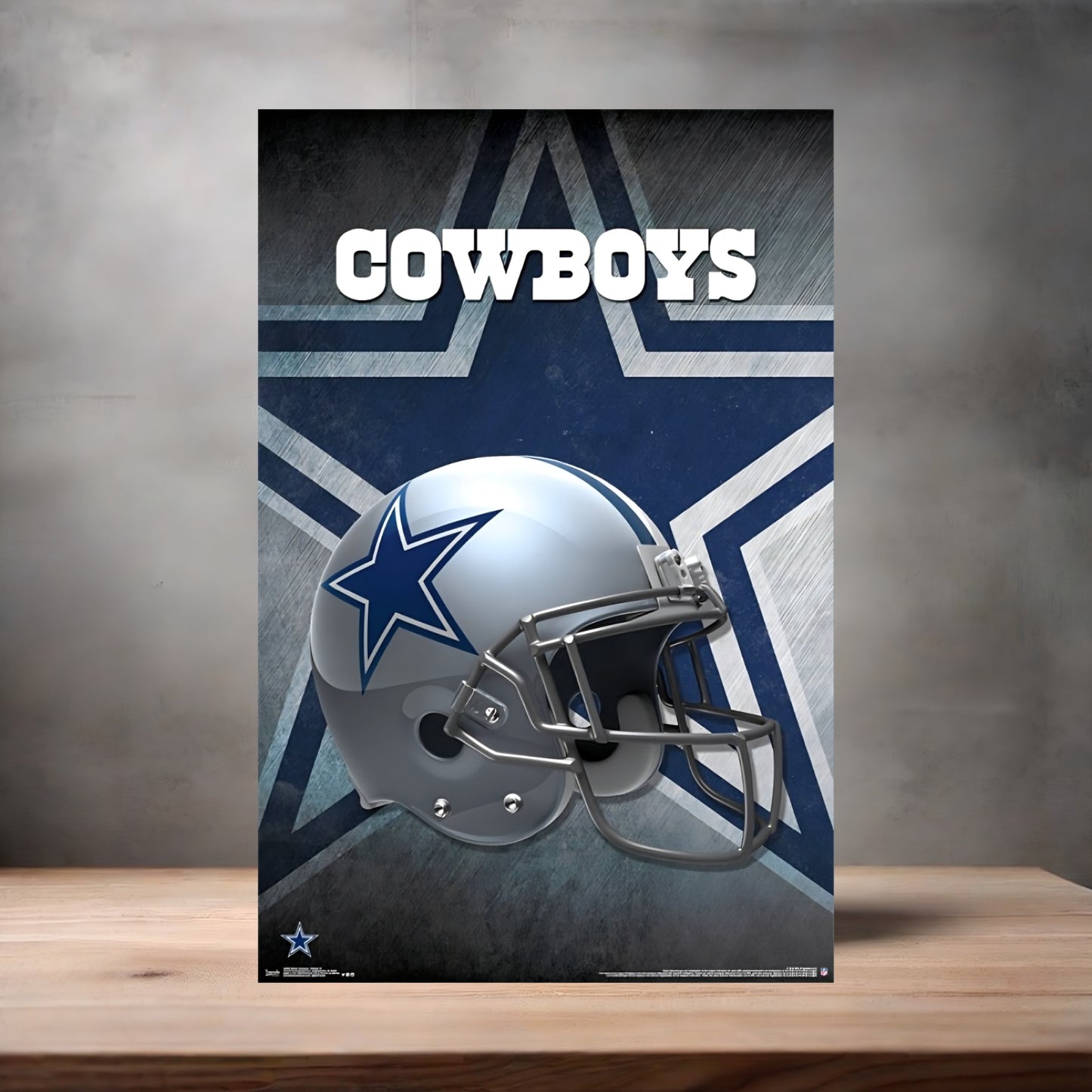 Dallas Cowboys NFL poster on aluminum print. Multiple sizes available. V2