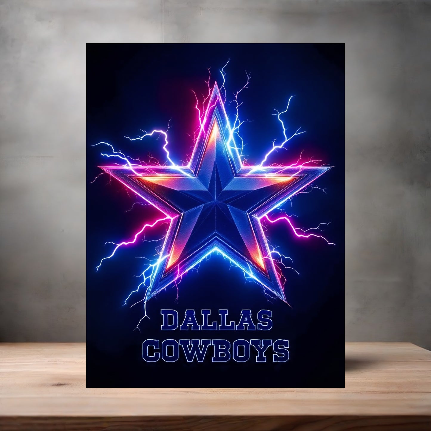 Dallas Cowboys NFL poster on aluminum print. Multiple sizes available
