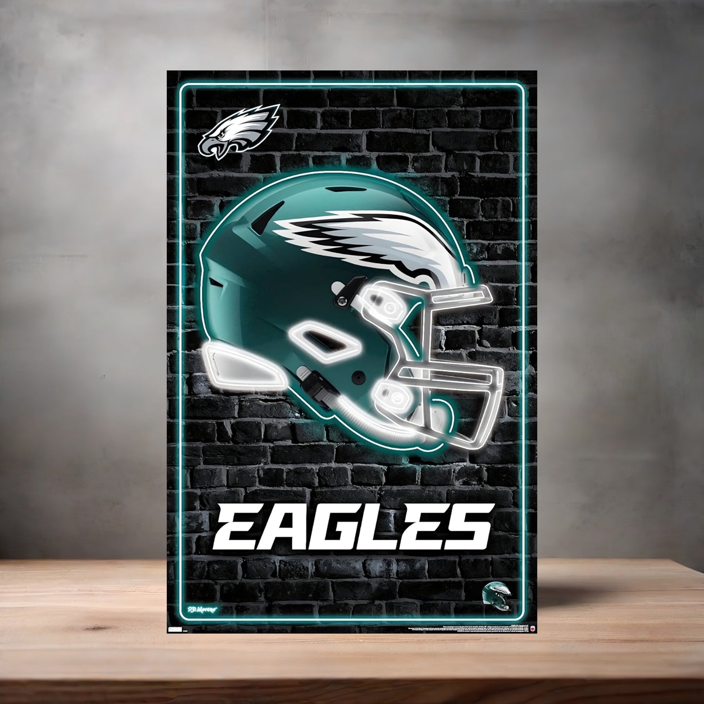 Philadelphia Eagles NFL poster on aluminum print. Multiple sizes available. V9