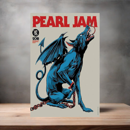 Pearl Jam 2018 poster on aluminum print. Multiple sizes available.