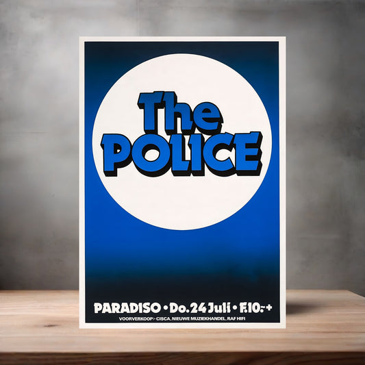 The Police concert poster on aluminum print. Multiple sizes available.