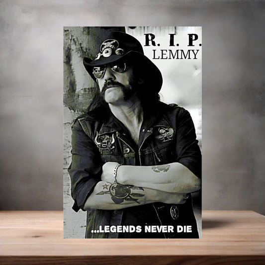 Motorhead RIP Lemmy poster on aluminum print. Multiple sizes available.