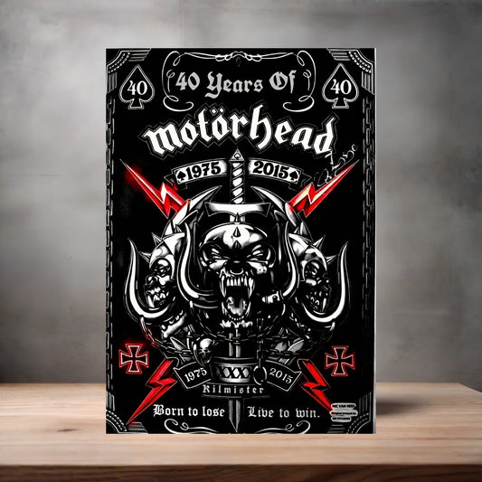 Motorhead poster on aluminum print. Multiple sizes available. V2