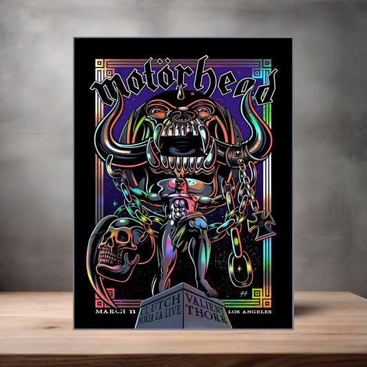 Motorhead poster on aluminum print. Multiple sizes available. V6