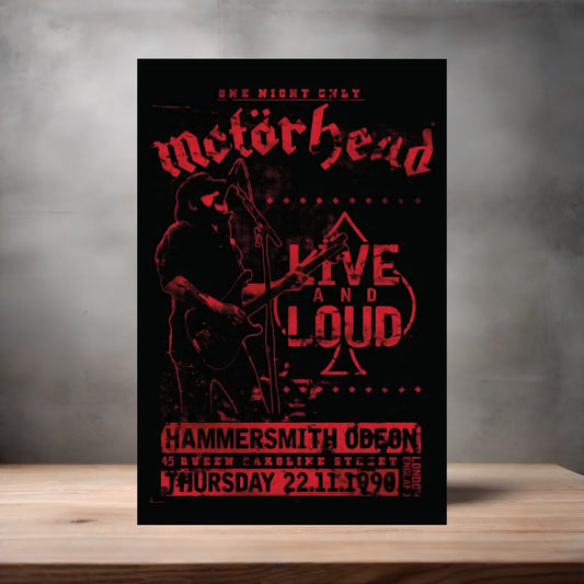 Motorhead poster on aluminum print. Multiple sizes available. V4