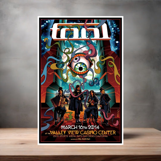 Tool 2014 concert poster on aluminum print. Multiple sizes available.