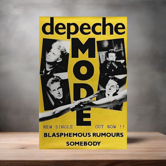 Depeche Mode Blasphemous Rumours poster on aluminum print. Multiple sizes available.