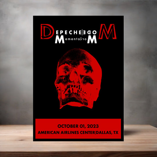 Depeche Mode Dallas TX concert poster on aluminum print. Multiple sizes available.