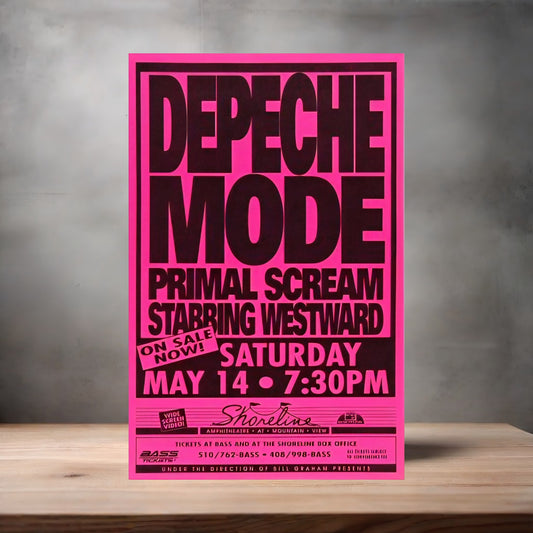 Depeche Mode concert poster on aluminum print. Multiple sizes available.