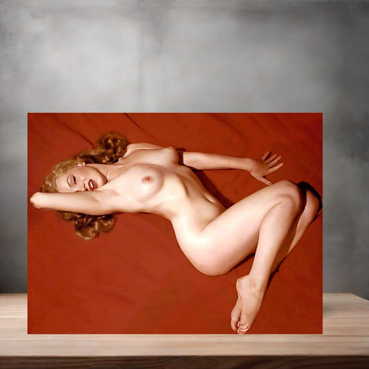 Marilyn Monroe mature poster on aluminum print. Multiple sizes available