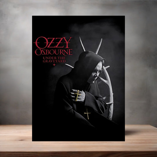 Ozzy Osbourne Under the Graveyard poster on aluminum print. Multiple sizes available