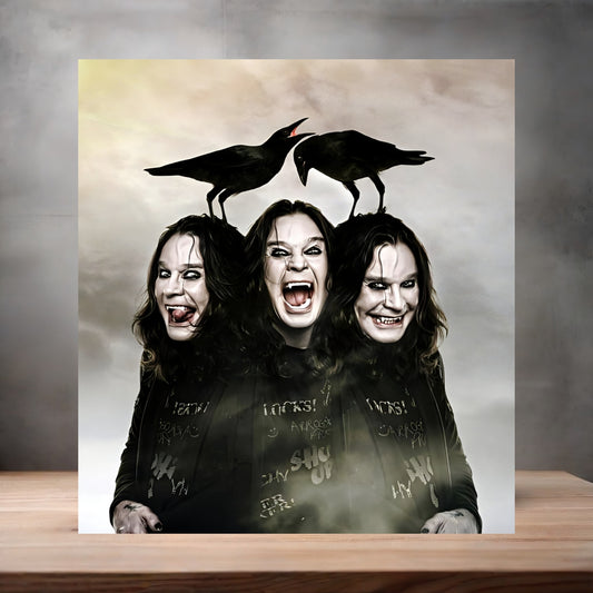 Ozzy Osbourne poster on aluminum print. Multiple sizes available