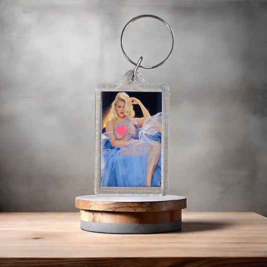 Anna Nicole Smith naked poster keychain with metal prints. Adult v2