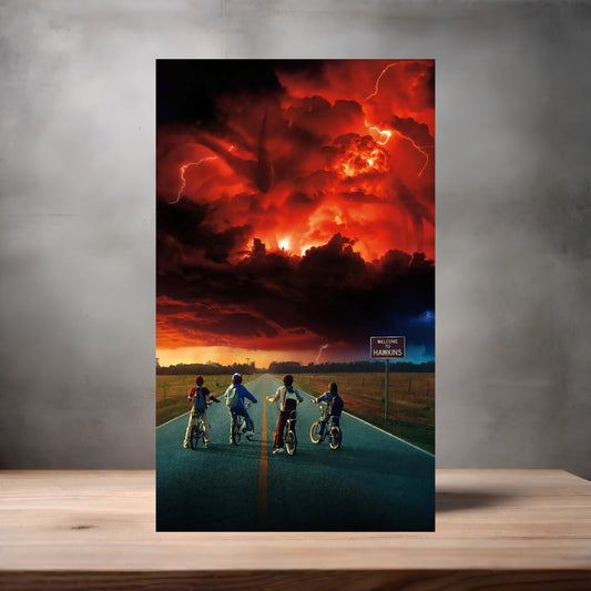 Stranger Things poster on aluminum print. Multiple sizes available v2