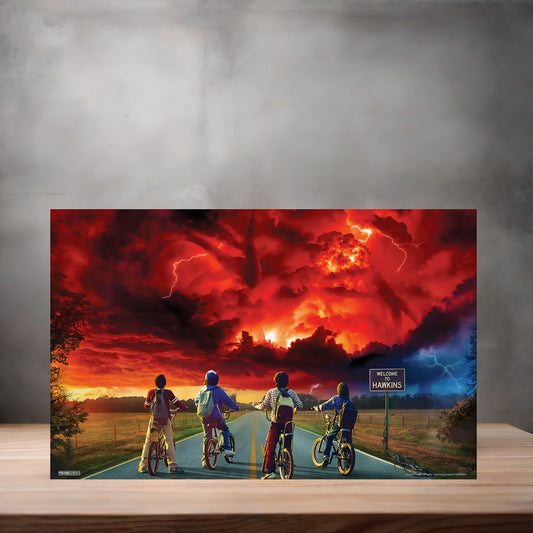 Stranger Things poster on aluminum print. Multiple sizes available