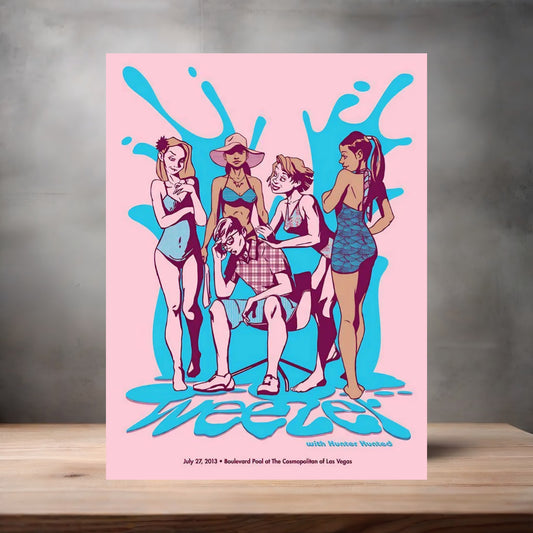 Weezer 2013 concert poster on aluminum print. Multiple sizes available