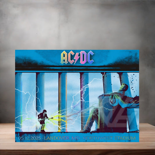 AC DC Landover MD concert poster on aluminum print. Multiple sizes available