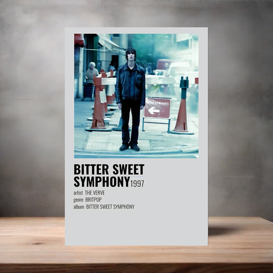 The Verve Bittersweet Symphony poster on aluminum print. Multiple sizes available v2