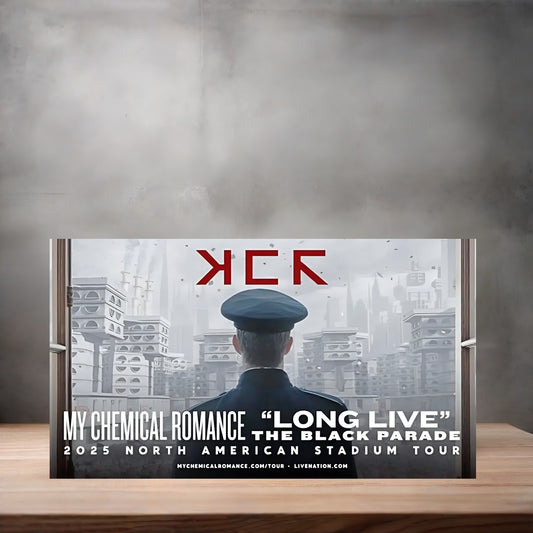 My Chemical Romance 2025 Tour poster on aluminum print. Multiple sizes available