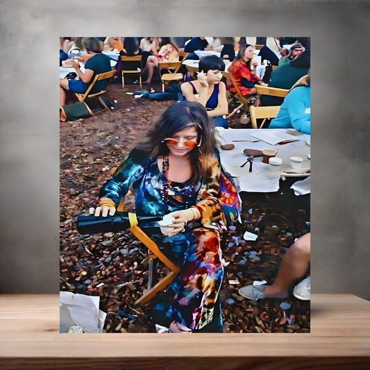Janis Joplin 1969 Woodstock festival poster on aluminum print. Multiple sizes available v2