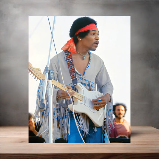 Jimi Hendrix 1969 Woodstock festival poster on aluminum print. Multiple sizes available v2