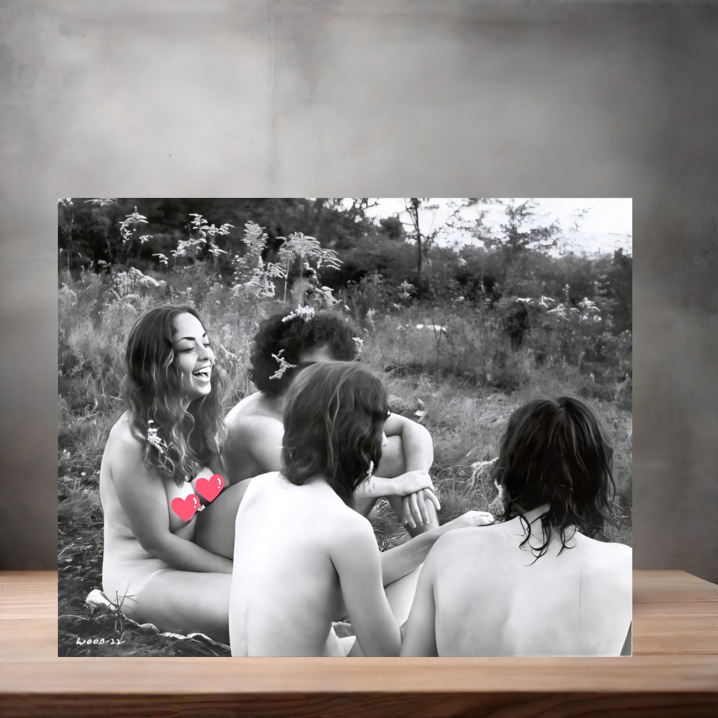 1969 Woodstock festival mature poster on aluminum print. Multiple sizes available