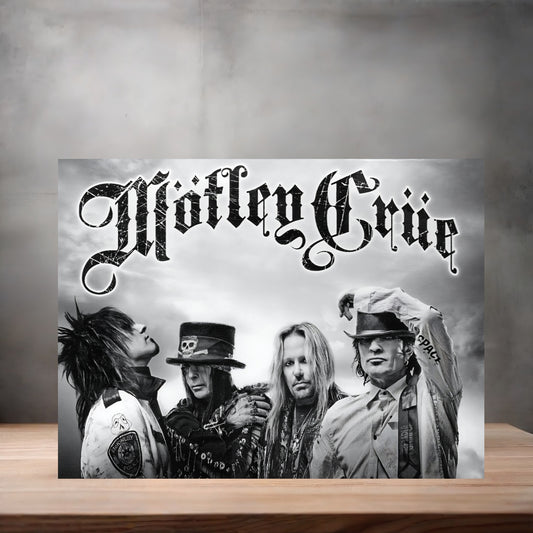 Motley Crue poster on aluminum print. Multiple sizes available.