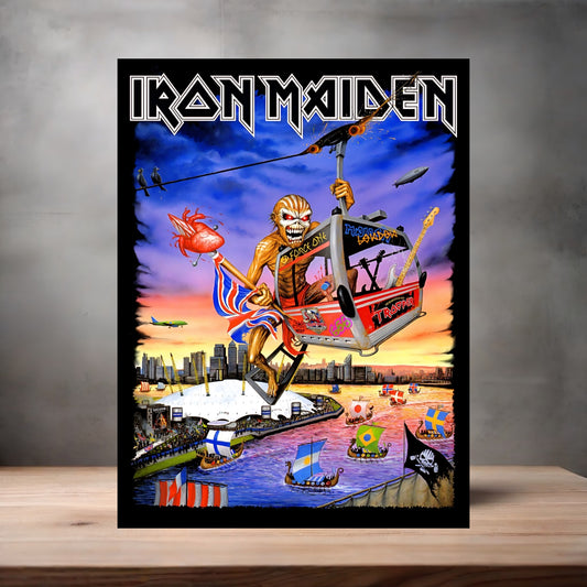 Iron Maiden poster on aluminum print. Multiple sizes available
