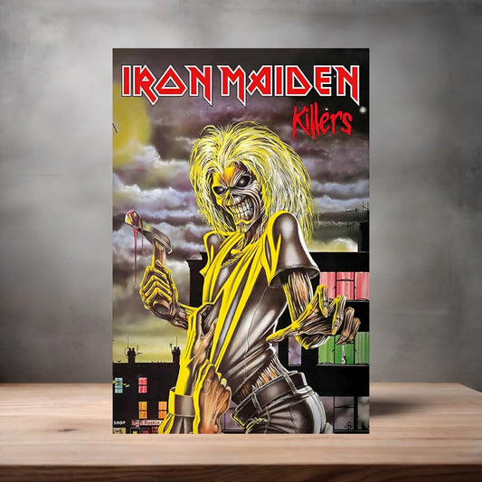 Iron Maiden Killers poster on aluminum print. Multiple sizes available