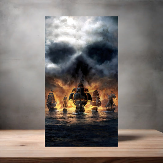 Pirates of the Caribbean movie poster on aluminum print. Multiple sizes available. v2